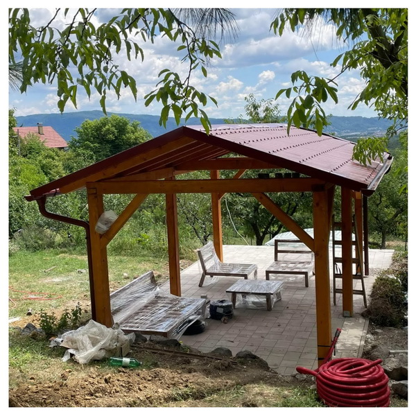 Izrada drvene sjenice Krapina